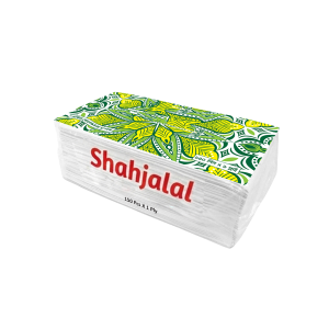Shahjalal Facial Tissue / Wallet Tissue Pack (150 Pcs x 1 Ply)